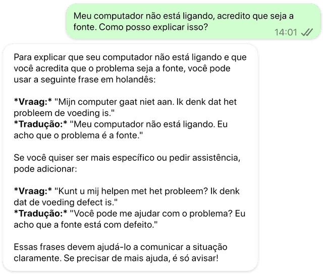 Prática de conversação em holandês